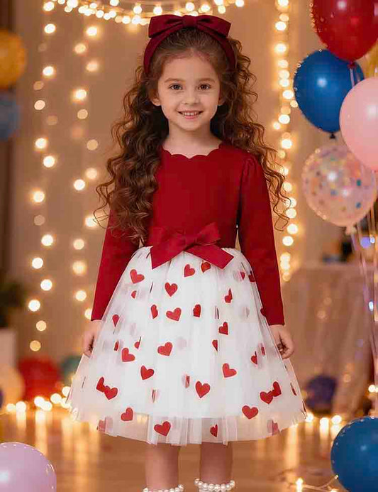 فستان الأميرة لعيد الحب من التول