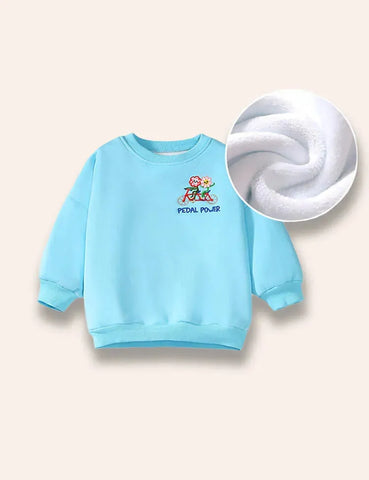 Conjunto de sudadera con bordado de flores Pedal Power
