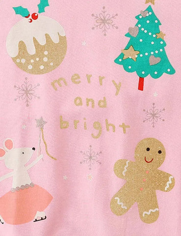 Christmas Gingerbread Man Printed Sweatshirt
