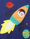 Sweat-shirt à appliqué fusée astronaute
