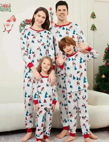 Kerstfeest familie bijpassende pyjama