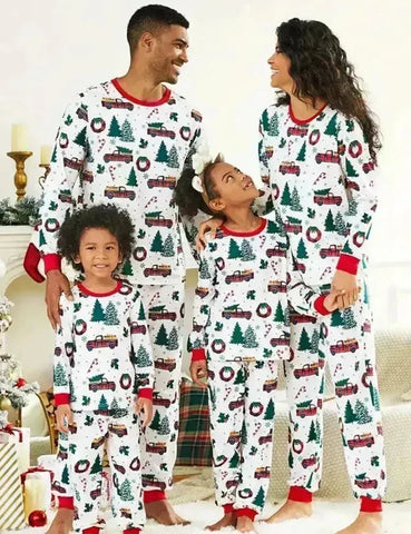 Kerstfeest familie bijpassende pyjama