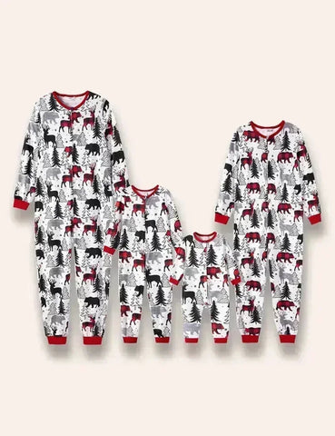 Kerstfeest familie bijpassende pyjama
