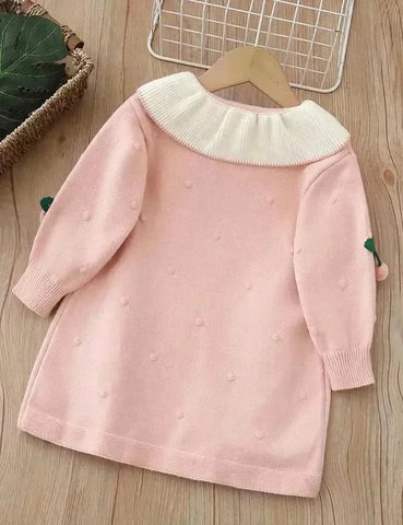 Christmas Cherry Sweater Dress
