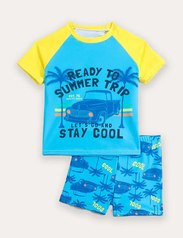 Cartoon Print One-piece Swimsuit