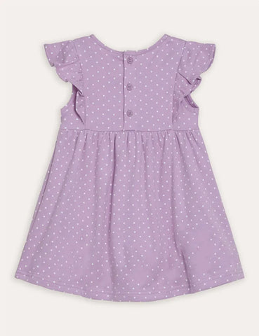 Sommerkleid mit Fliederfarbenem Lama-Applikation