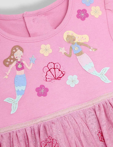 Mermaid Applique Tulle Dress