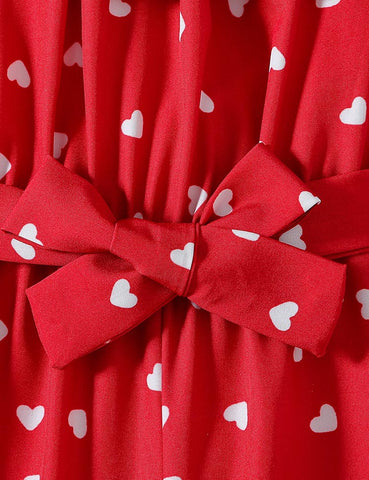 Valentine's Day Love Print Jumpsuit