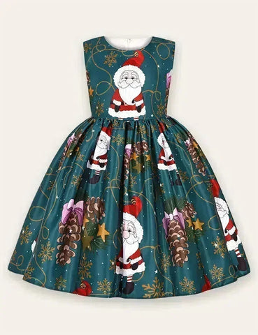 Partykleid mit Weihnachtsprint