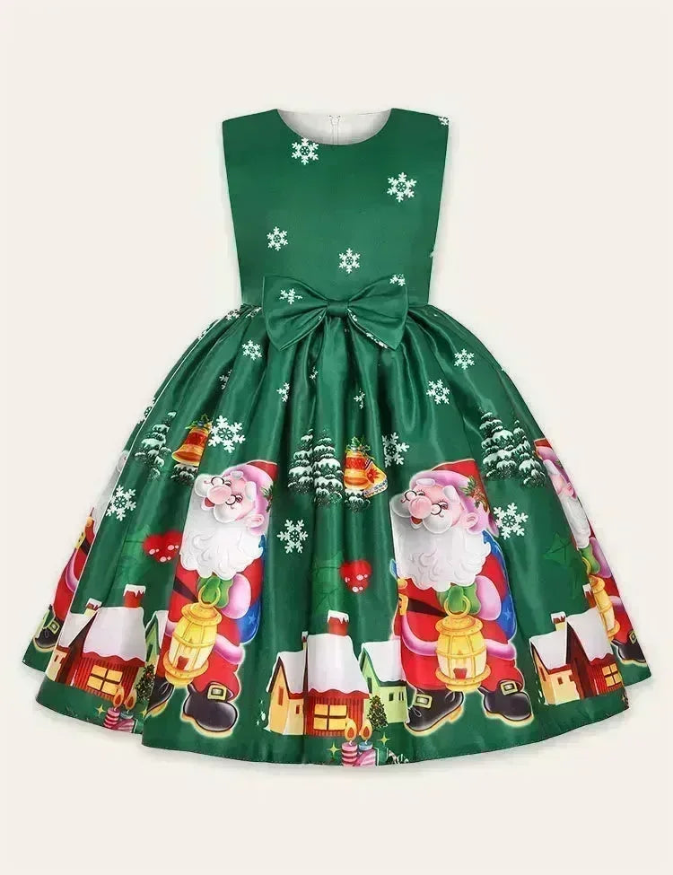Partykleid mit Weihnachtsprint