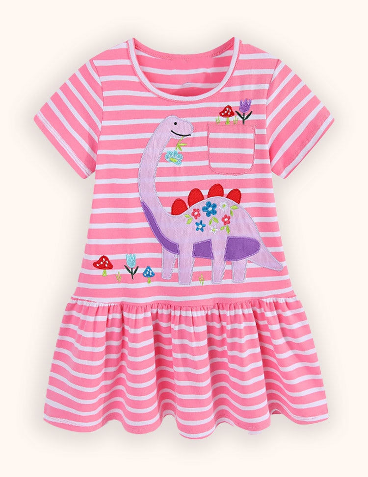 Dinosaur Embroidered Dress