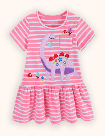 Dinosaur Embroidered Dress