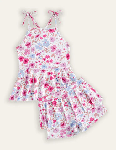 Flower Print Swimsuit Set
