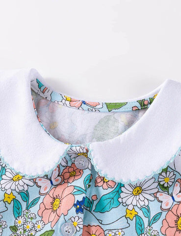 Jurk met lange mouwen en bloemenprint
