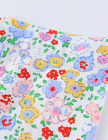 Floral Printed Cotton Leggings