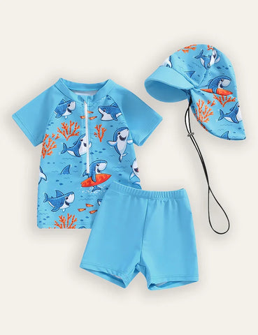 Summer Printed Swimsuit Set