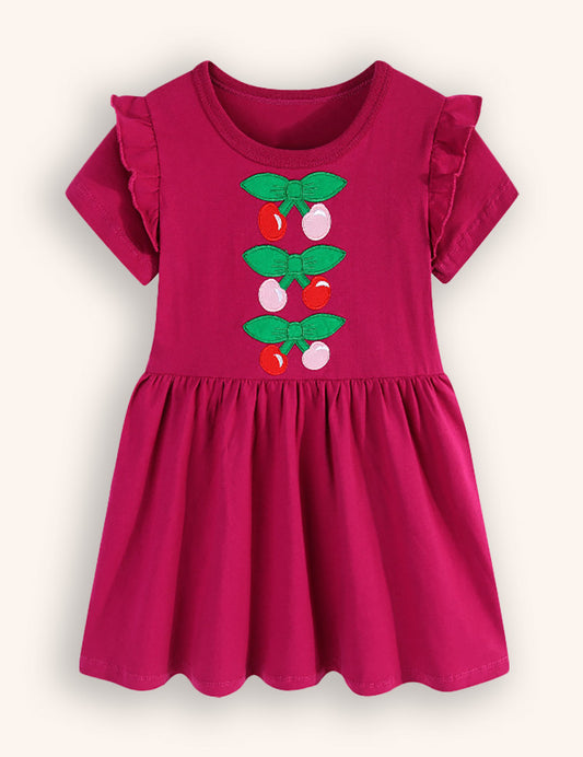 Cherry Embroidered Dress