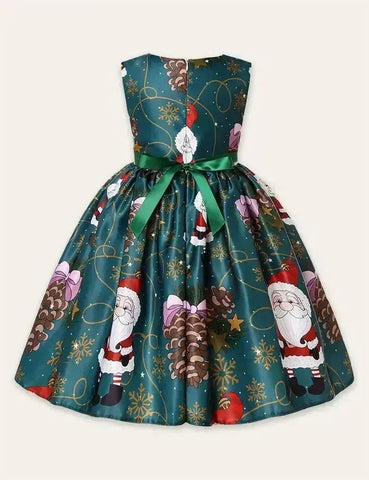 Partykleid mit Weihnachtsprint