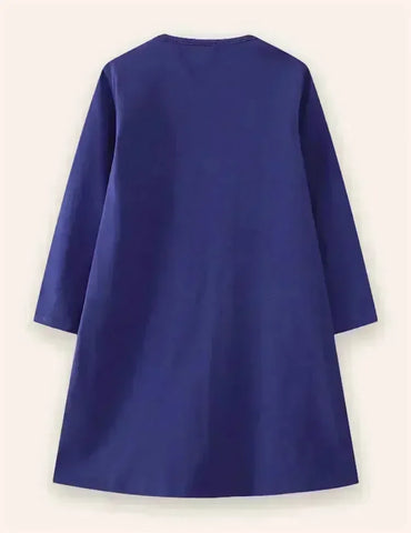 Lindo vestido de manga larga con apliques de elfo