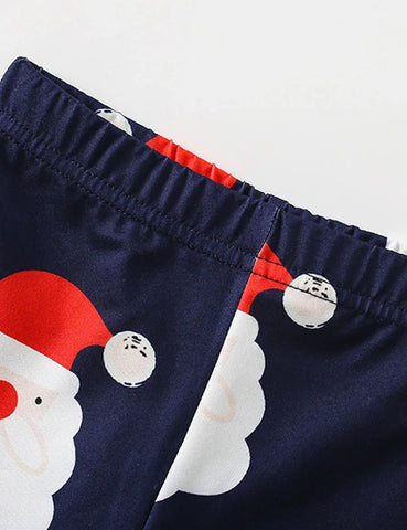 Ropa de estar por casa bordada de Papá Noel navideño