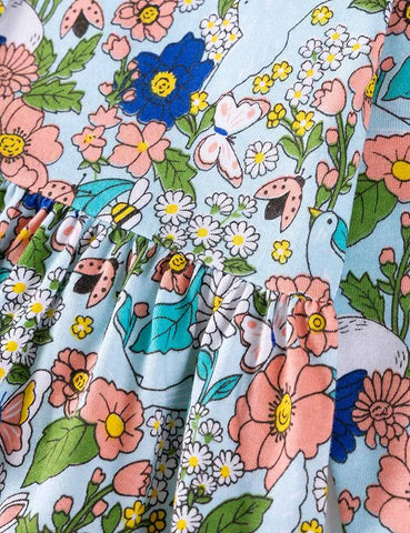 Jurk met lange mouwen en bloemenprint