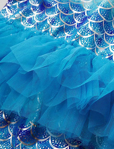 Mermaid One Piece Tulle Swimsuit