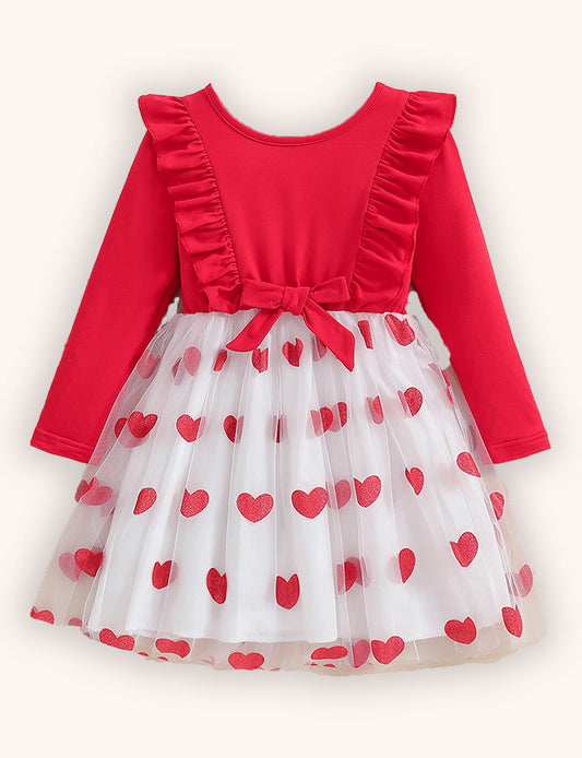Vestido de punto de tul Love de San Valentín