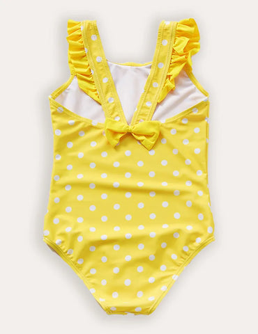 Flamingo Ruffled One-piece Swimsuit