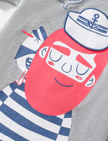 Ensemble t-shirt et short à manches courtes Sailor