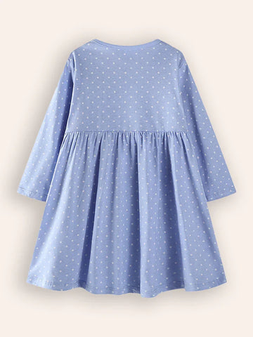 Kleid mit besticktem Blumenhasen