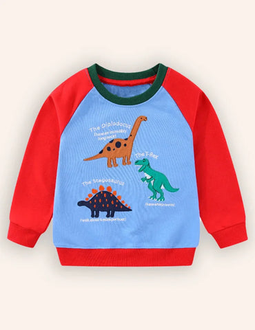 Dinosaur Embroidered Sweatshirt