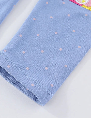 Cute Ladybug Embroidered Leggings