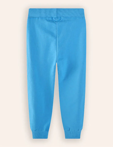 Butterfly Flower Embroidered Sweatpants