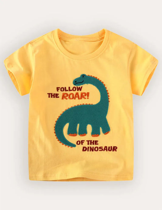 Dinosaurier-Applikation T-Shirt
