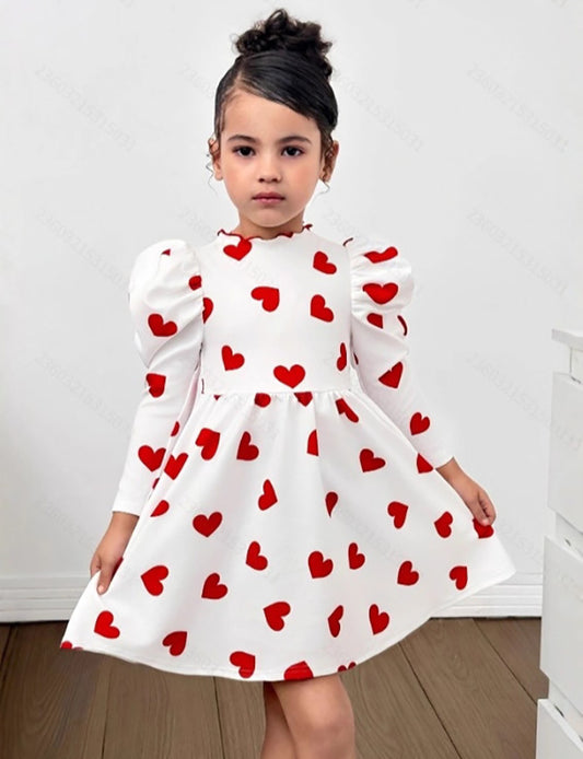 Valentijnsdag jurk met liefdesprint