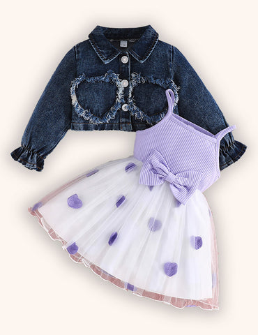 Valentine's Day Love Denim Jacket + Love Dress