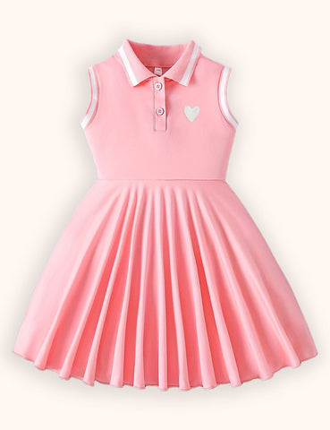 Valentine's Day Sleeveless Heart Print Dress