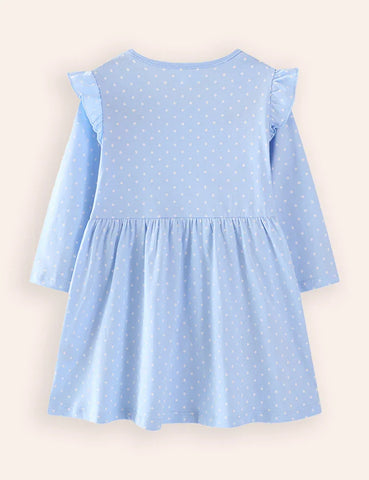 Fairy Embroidered Long-sleeved Dress