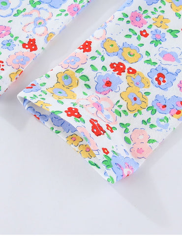 Floral Printed Cotton Leggings
