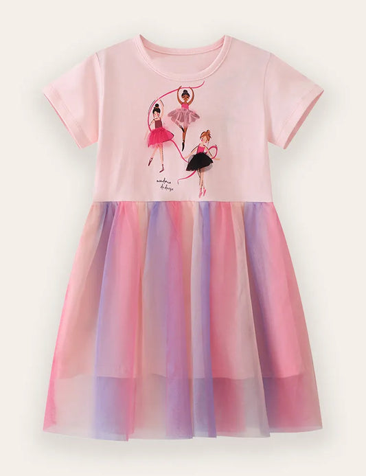 Abito da ballerina in tulle di cotone