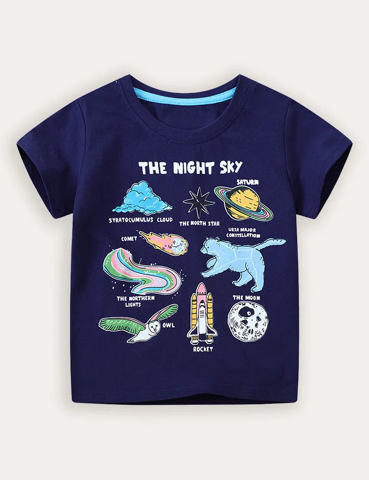 T-shirt à manches courtes Glow In The Dark Education