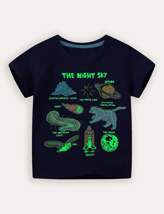 T-shirt à manches courtes Glow In The Dark Education