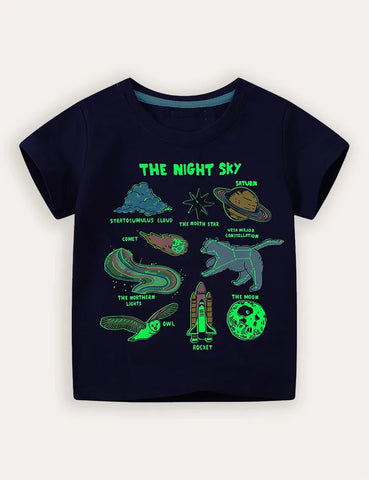 T-shirt à manches courtes Glow In The Dark Education