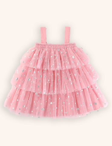 Abito con bretelle in tulle con applicazioni Love di San Valentino