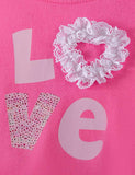 Valentine's Day Love Applique Tulle Dress