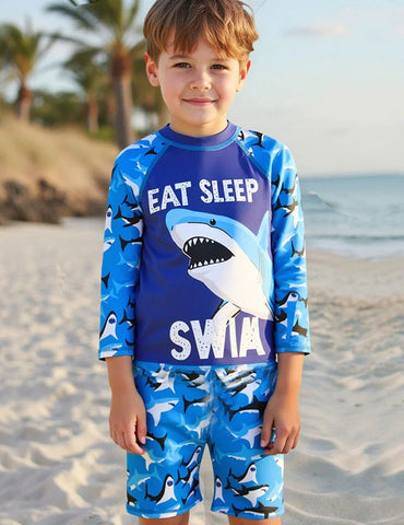 Shark Print Swimsuit Set