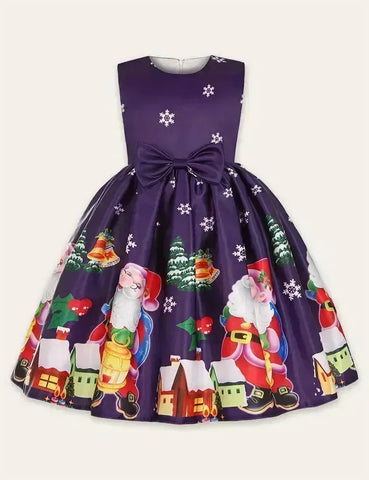 Partykleid mit Weihnachtsprint