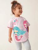 Mermaid Print Short T-Shirt and Leggings Set