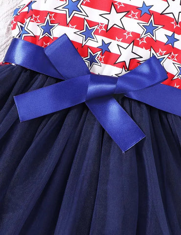 Tüllkleid Zum Unabhängigkeitstag Mit Sternschleife