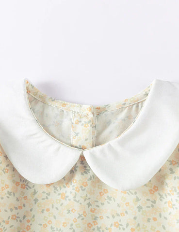 Cute Ducks Appliqué Long Sleeves Dress